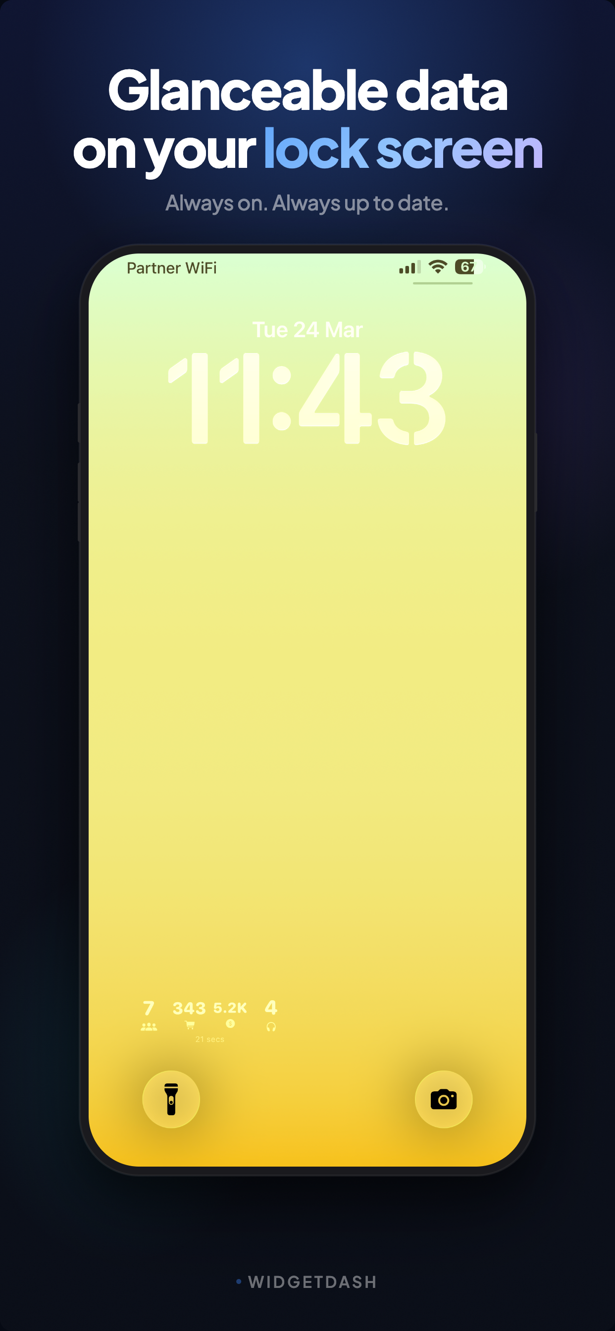 WidgetDash lock screen widget